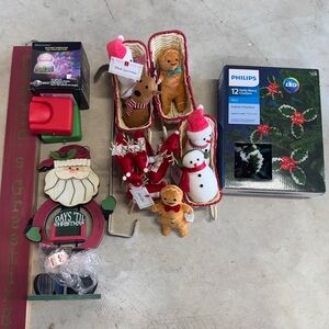 Christmas Decor Bundle with Santa and Snowman